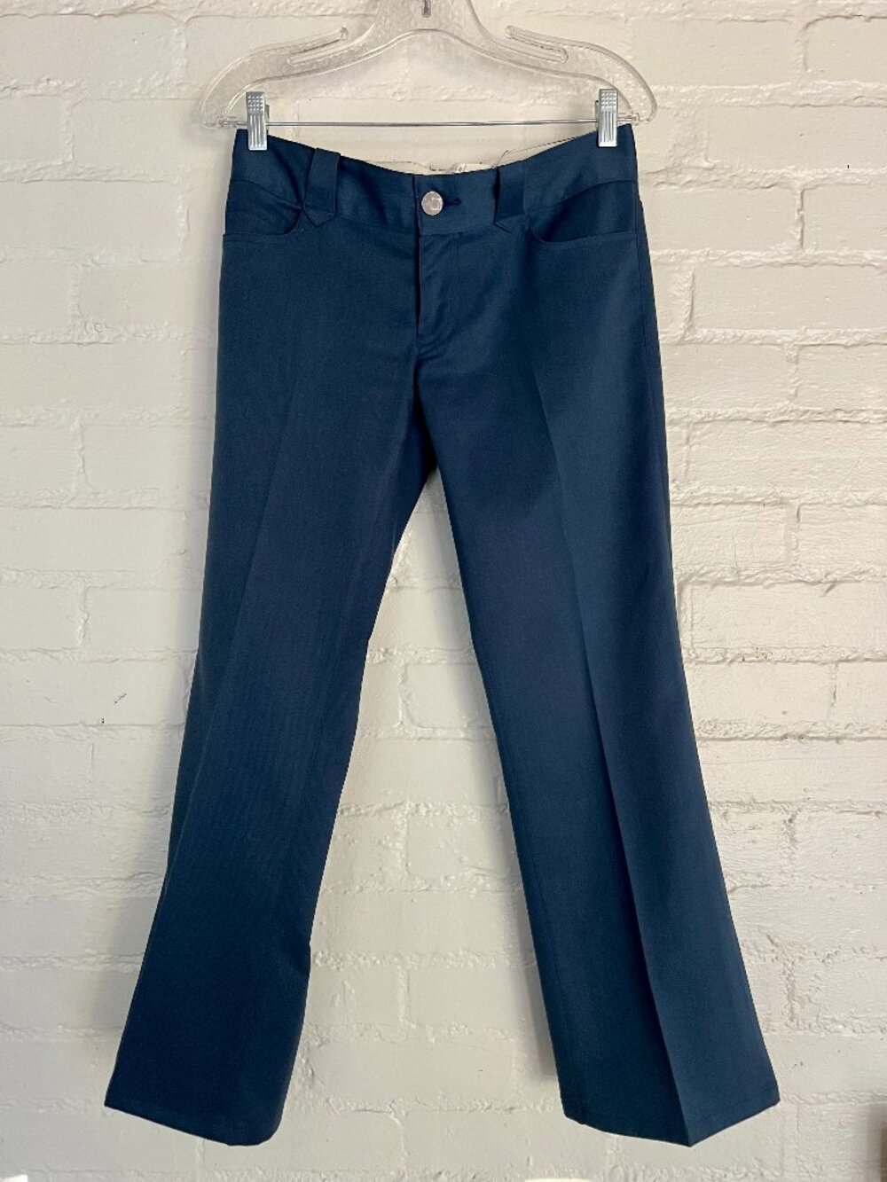 Christopher & Thompson Women's 27 Dress Pant Dark Navy Blue Flares